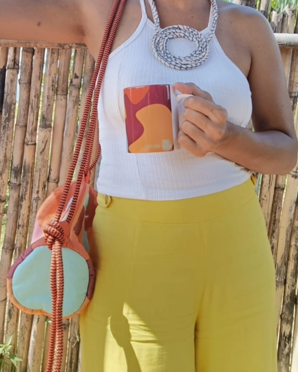 Bolsa Zaika Brasil Artesanal Transversal Ajustável - Imagem 3